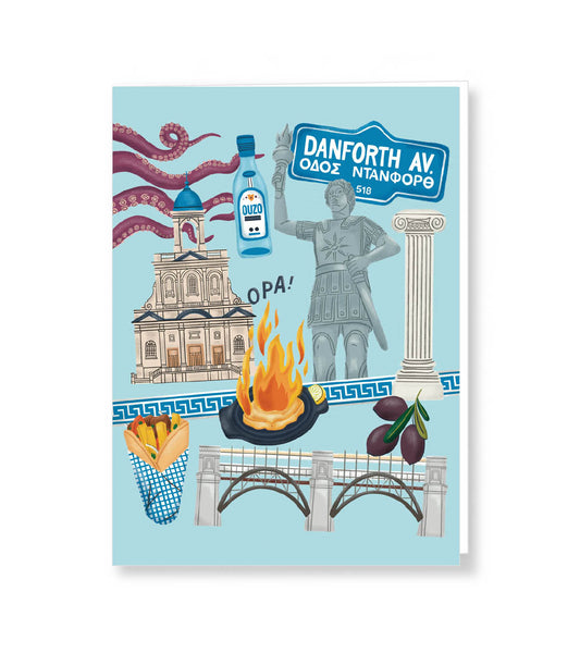 Greektown Greeting Card